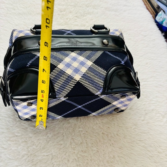 Burberry Blue Label Black Patent Leather/Canvas Women's Handbag - Picture 9 of 16